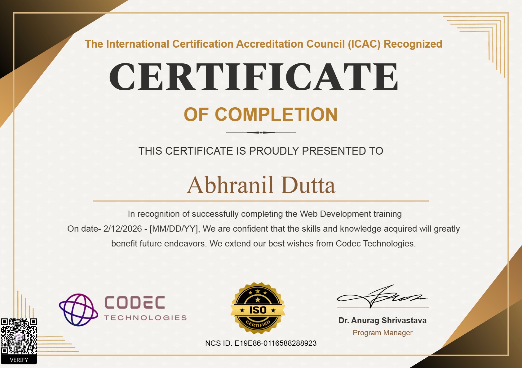 Web Development Training – Codec Technologies